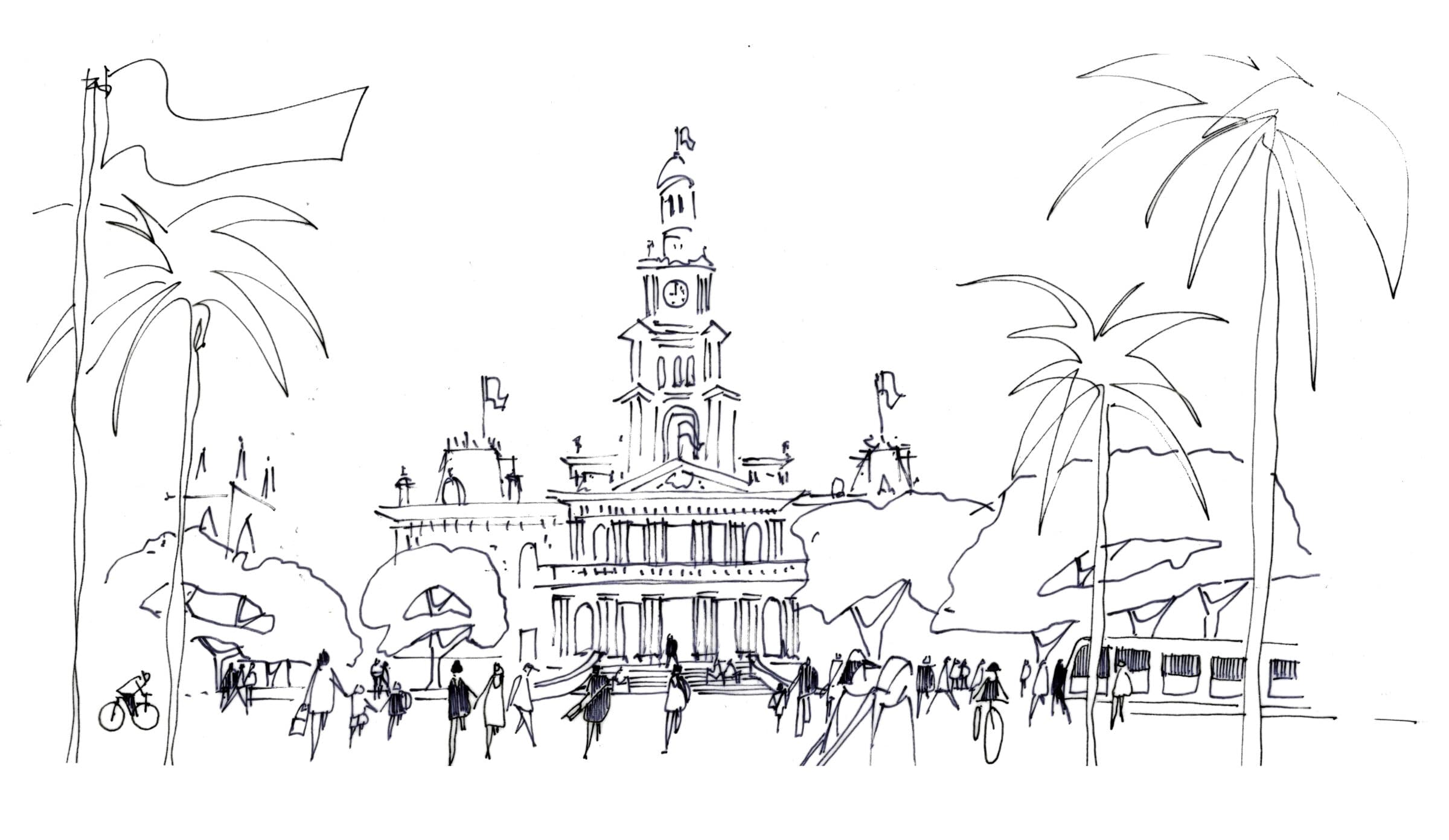 Sydney Town-Hall Sketch