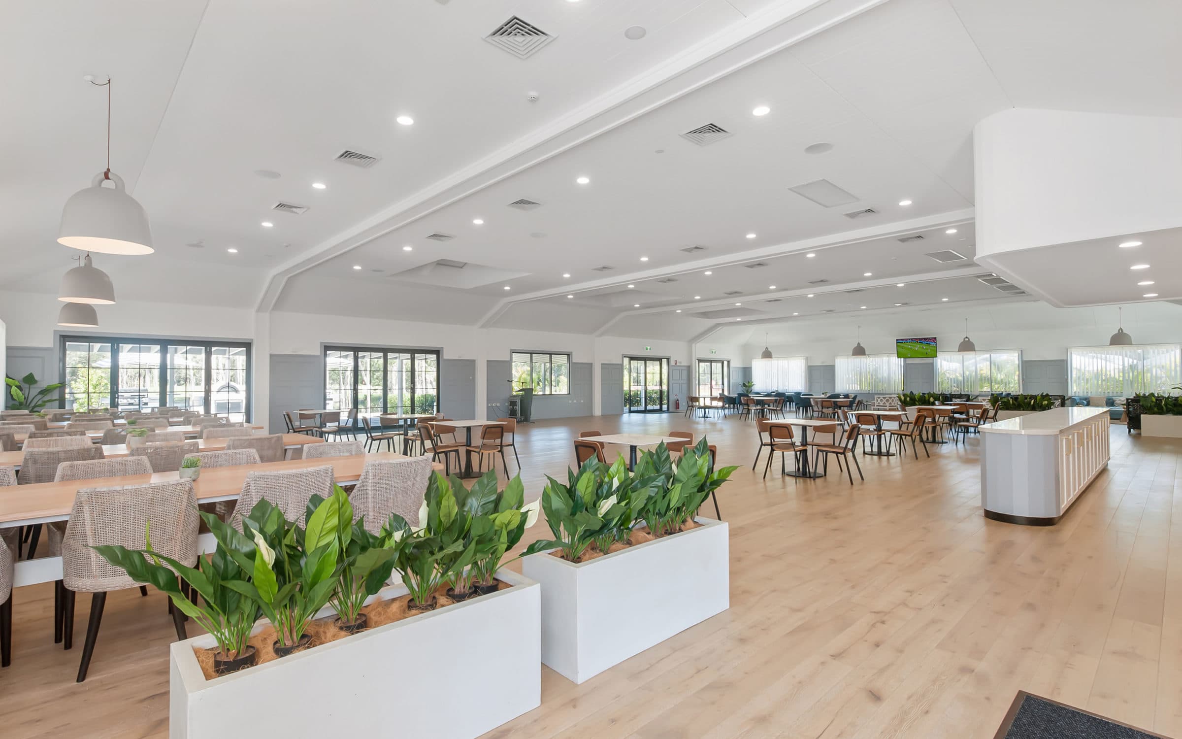 A communal dining space