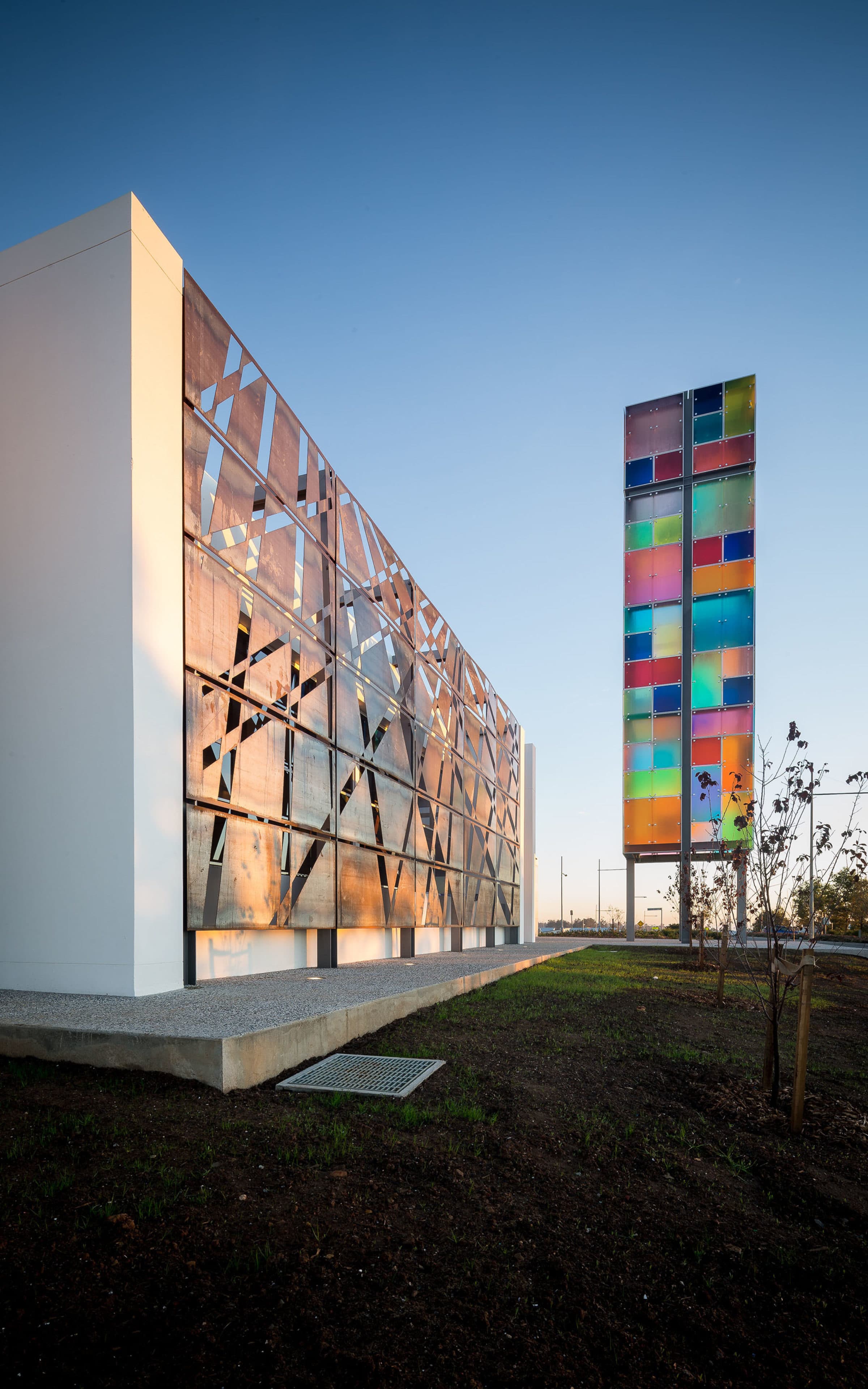 A vibrant facade to welcome in the community